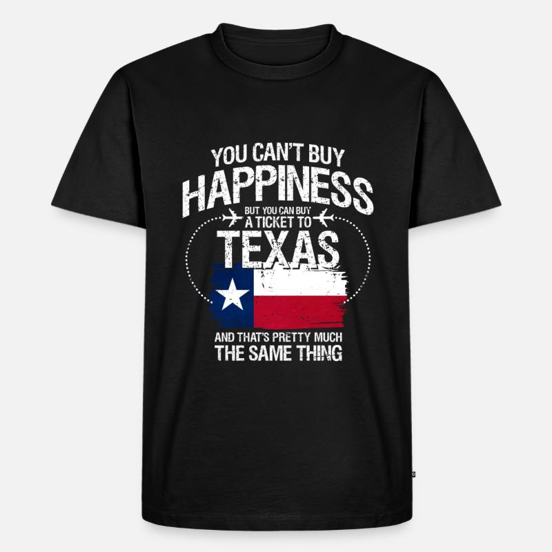 Texas - Männer Premium Bio T-Shirt - Schwarz