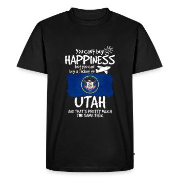 Utah - Men's Premium Organic T-Shirt - black - Front - Nico (187cm)