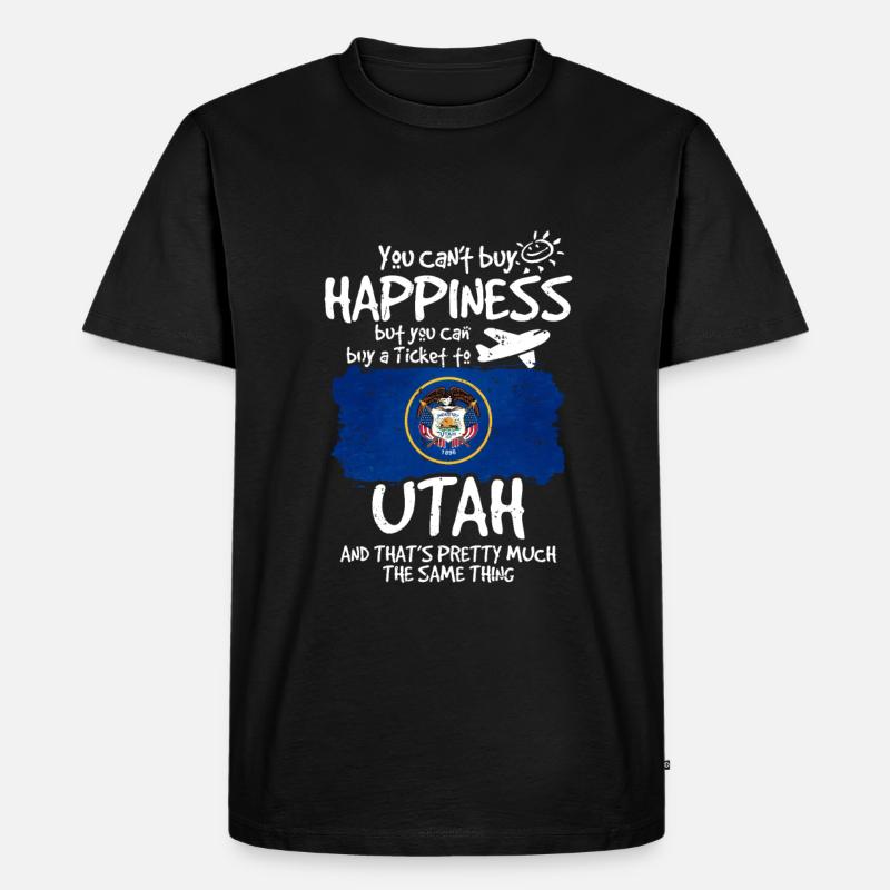Utah - Männer Premium Bio T-Shirt - Schwarz