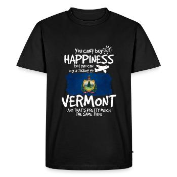 Vermont - Men's Premium Organic T-Shirt - black - Front - Nico (187cm)