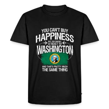 Washington - T-shirt Premium bio Homme - noir - Devant - Nico (187cm)