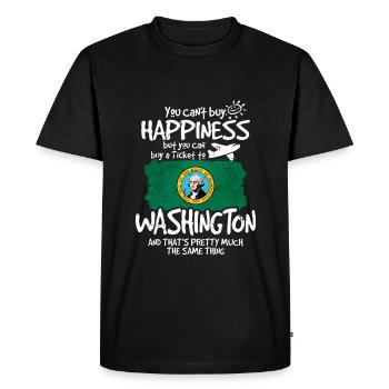 Washington - T-shirt Premium bio Homme - noir - Devant - Nico (187cm)
