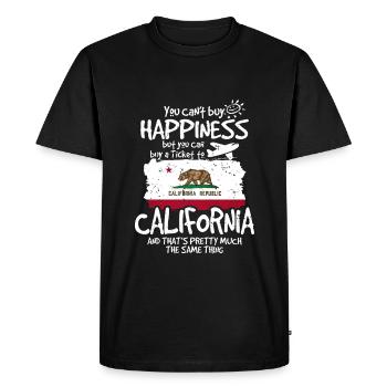 Californie - T-shirt Premium bio Homme - noir - Devant - Nico (187cm)