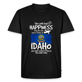 Idaho - T-shirt Premium bio Homme - noir - Devant - Nico (187cm)