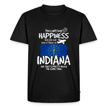 Indiana - Men's Premium Organic T-Shirt - black - Front - Nico (187cm)