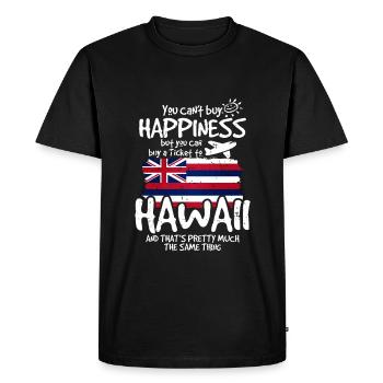 Hawaï - T-shirt Premium bio Homme - noir - Devant - Nico (187cm)