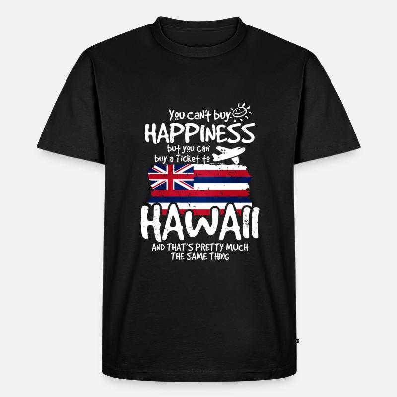 Hawaii - Männer Premium Bio T-Shirt - Schwarz