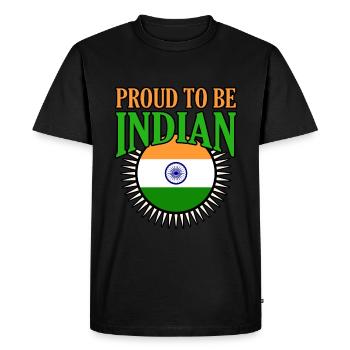 Inde - T-shirt Premium bio Homme - noir - Devant - Nico (187cm)