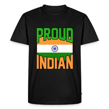 Inde - T-shirt Premium bio Homme - noir - Devant - Nico (187cm)