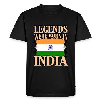 Inde - T-shirt Premium bio Homme - noir - Devant - Nico (187cm)