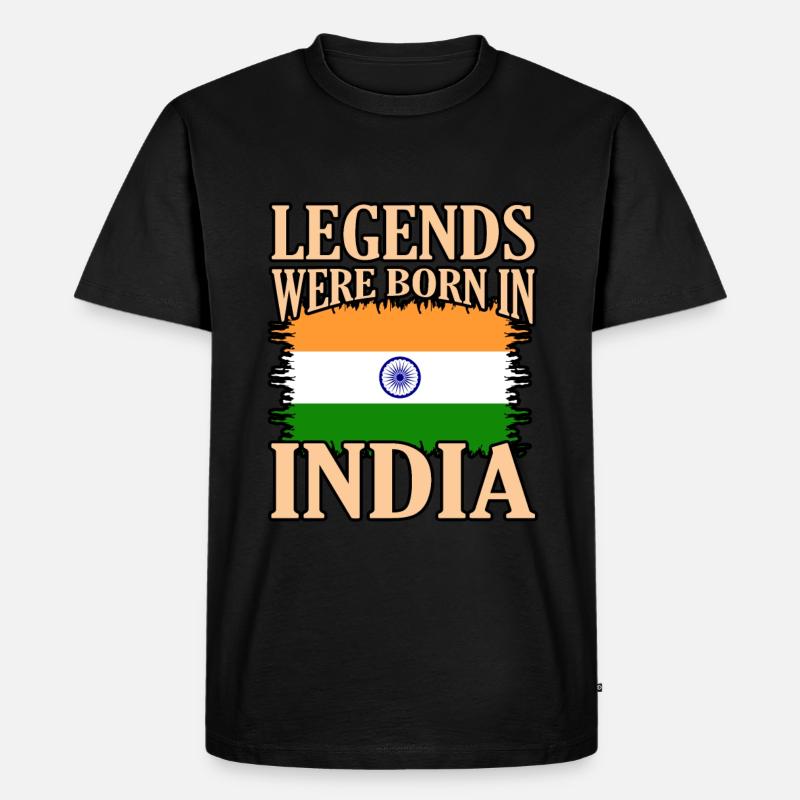 Indien - Männer Premium Bio T-Shirt - Schwarz