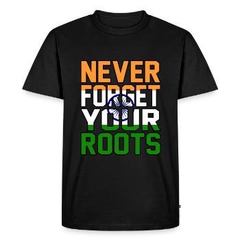 Inde - T-shirt Premium bio Homme - noir - Devant - Nico (187cm)