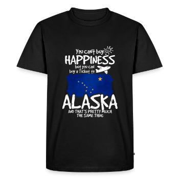 Alaska - Men's Premium Organic T-Shirt - black - Front - Nico (187cm)