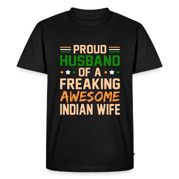 Inde - T-shirt Premium bio Homme - noir - Devant - Nico (187cm)