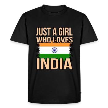 Inde - T-shirt Premium bio Homme - noir - Devant - Nico (187cm)