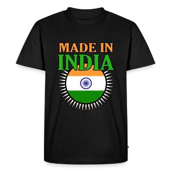 Inde - T-shirt Premium bio Homme - noir - Devant - Nico (187cm)