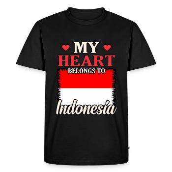 Indonésie - T-shirt Premium bio Homme - noir - Devant - Nico (187cm)