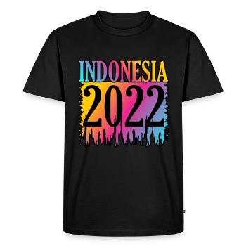 Indonésie - T-shirt Premium bio Homme - noir - Devant - Nico (187cm)