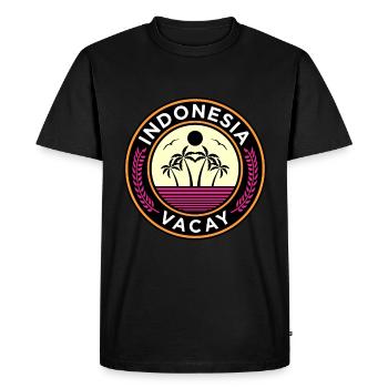 Indonésie - T-shirt Premium bio Homme - noir - Devant - Nico (187cm)