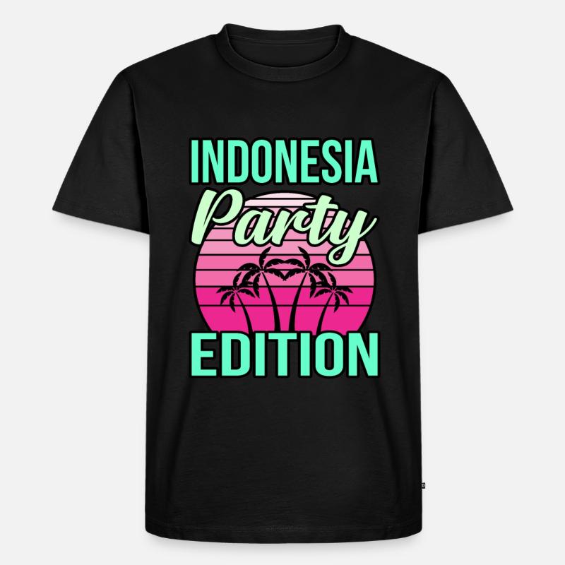 Indonesien - Männer Premium Bio T-Shirt - Schwarz