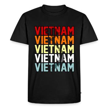 Vietnam - T-shirt Premium bio Homme - noir - Devant - Nico (187cm)