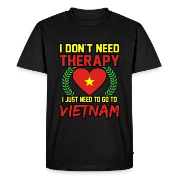 Vietnam - T-shirt Premium bio Homme - noir - Devant - Nico (187cm)