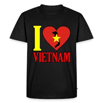 Vietnam - T-shirt Premium bio Homme - noir - Devant - Nico (187cm)