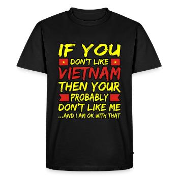 Vietnam - T-shirt Premium bio Homme - noir - Devant - Nico (187cm)