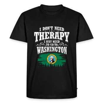 Washington - T-shirt Premium bio Homme - noir - Devant - Nico (187cm)