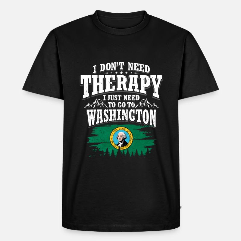 Washington - Männer Premium Bio T-Shirt - Schwarz