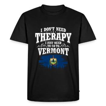 Vermont - Men's Premium Organic T-Shirt - black - Front - Nico (187cm)