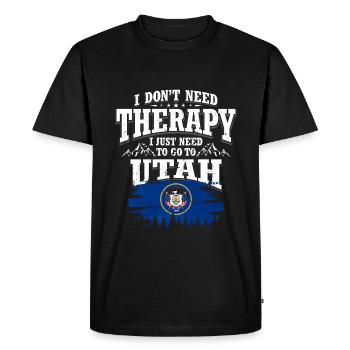 Utah - Men's Premium Organic T-Shirt - black - Front - Nico (187cm)