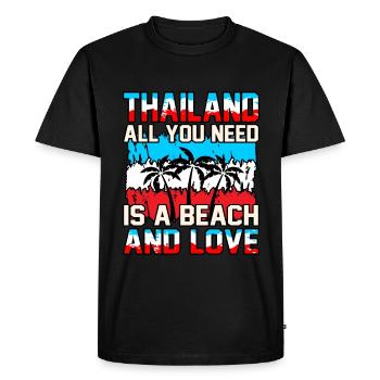 Thailand - Men's Premium Organic T-Shirt - black - Front - Nico (187cm)