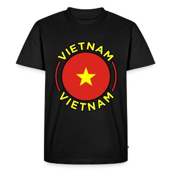 Vietnam - T-shirt Premium bio Homme - noir - Devant - Nico (187cm)