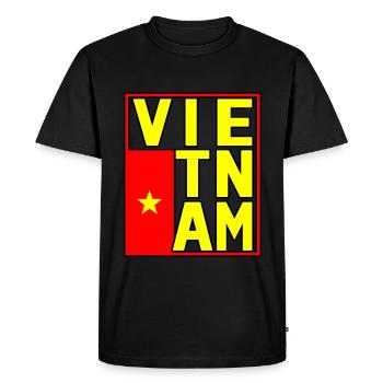 Vietnam - T-shirt Premium bio Homme - noir - Devant - Nico (187cm)