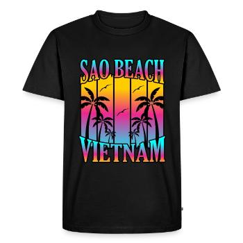 Vietnam - T-shirt Premium bio Homme - noir - Devant - Nico (187cm)