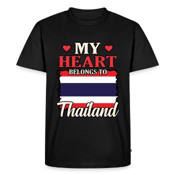 Thailand - Men's Premium Organic T-Shirt - black - Front - Nico (187cm)