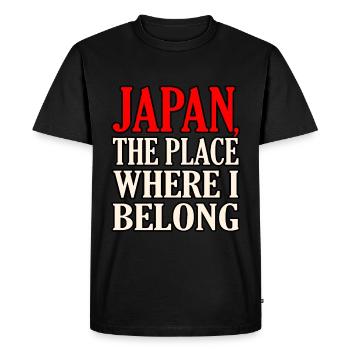 Japon - T-shirt Premium bio Homme - noir - Devant - Nico (187cm)