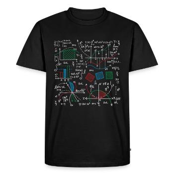 Passionné de formules mathématiques - T-shirt Premium bio Homme - noir - Devant - Nico (187cm)