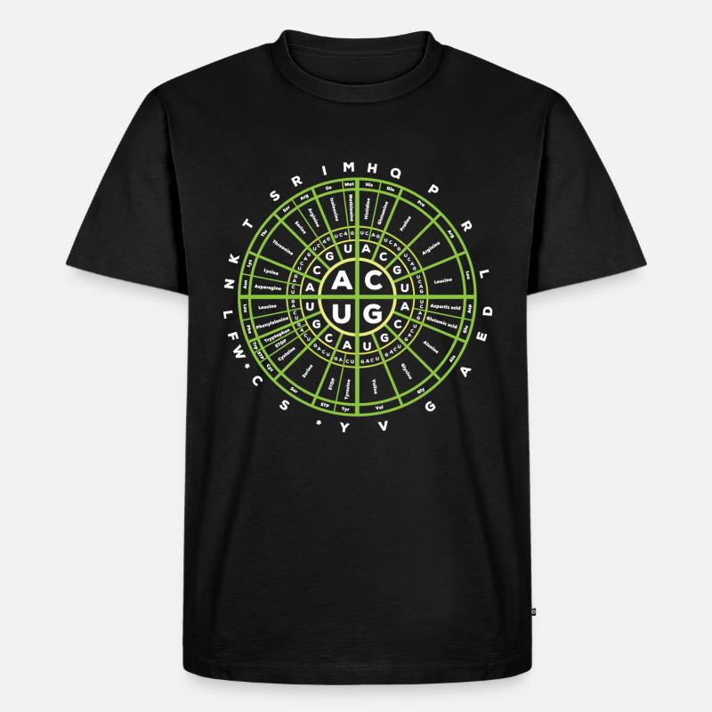 Genetischer Code Biologie - Männer Premium Bio T-Shirt - Schwarz