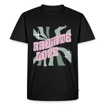 Rayonner l’amour noir - T-shirt Premium bio Homme - noir - Devant - Nico (187cm)
