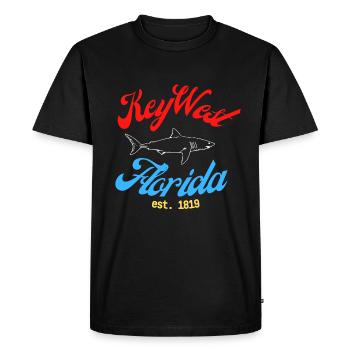 Florida - Key West - Men's Premium Organic T-Shirt - black - Front - Nico (187cm)