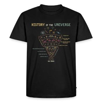 Histoire de l'Univers Astrophysique - T-shirt Premium bio Homme - noir - Devant - Nico (187cm)