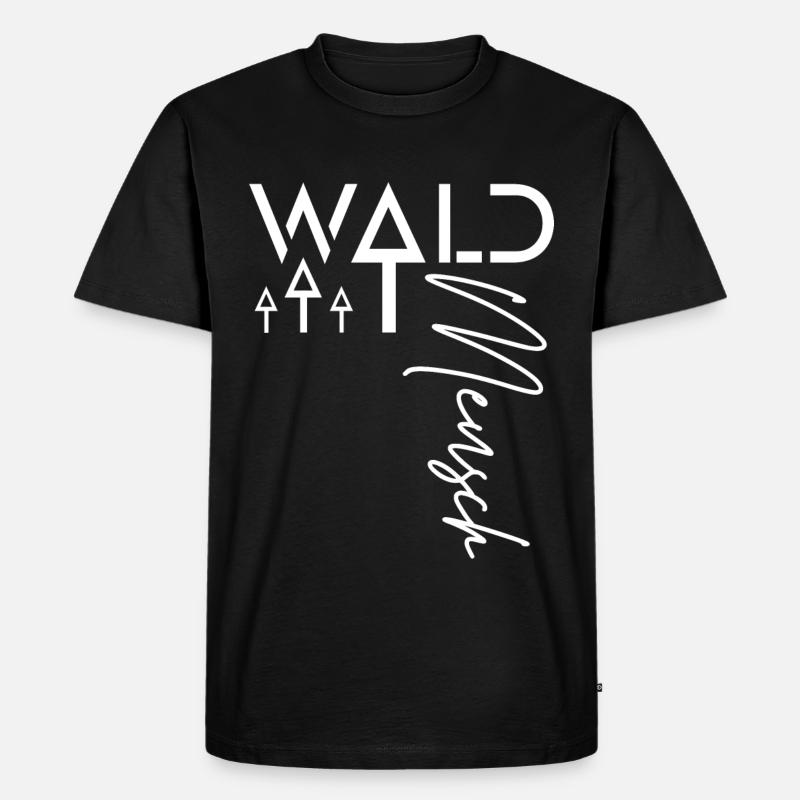 Waldmensch - Männer Premium Bio T-Shirt - Schwarz