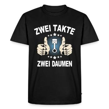 Zweitakter Moped Mofa - Männer Premium Bio T-Shirt - Schwarz - Vorne - Nico (187cm)