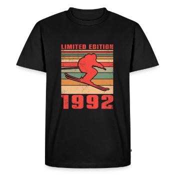 Ski Biathlon Skieur Skieur Anniversaire 1992 - T-shirt Premium bio Homme - noir - Devant - Nico (187cm)
