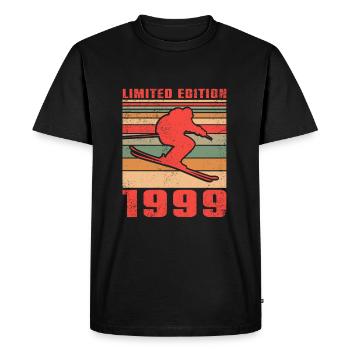 Skis de fond Anniversaire des skieurs 1999 - T-shirt Premium bio Homme - noir - Devant - Nico (187cm)