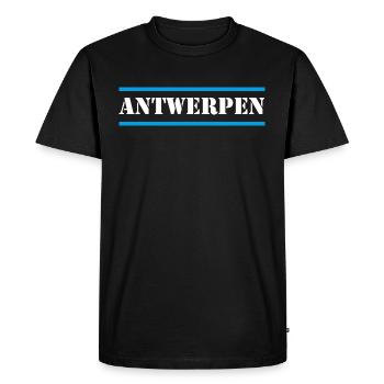 Antwerp - Men's Premium Organic T-Shirt - black - Front - Nico (187cm)