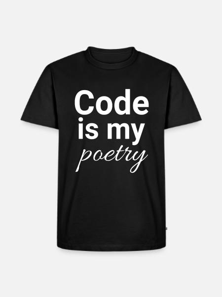 Code is my poetry - Männer Premium Bio T-Shirt - Schwarz