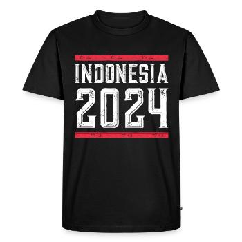 Jours fériés Indonésie 2024 - T-shirt Premium bio Homme - noir - Devant - Nico (187cm)